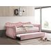 ACME Adkins Daybed & Trundle, Pink Velvet - Acme 39420