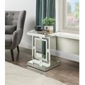 ACME Noralie Accent Table, Mirrored & Faux Diamonds - Acme 97933