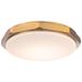 Grommet 3.25"H x 16"W 1-Light Flush Mount in Aged Brass