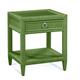 Birch Lane™ Deitrich 1 - Drawer Nightstand Wood/Wicker in Green/White/Brown | 28 H x 24 W x 22 D in | Wayfair 1BD2931258734C91BE1AD05FB16A4CD5