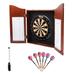 GSE Games & Sports Expert Bristle Dartboard & Cabinet Set w/ Darts in Brown/Gray | 25 H x 43 W x 3.5 D in | Wayfair GD-2000