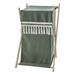 Boho Fringe Dark Green & Ivory Laundry Hamper By Sweet Jojo Designs Wood/Mesh/Fabric in Brown/Green/White | 26.5 H x 16 W x 15.5 D in | Wayfair