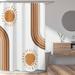 Boho Sun White & Pumpkin Single Shower Curtain By Sweet Jojo Designs Polyester in Brown/Gray/White | 72 H x 72 W in | Wayfair