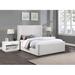 Meridian Furniture USA Oliver Boucle Fabric Queen Bed Wood & /Upholstered/Polyester in Brown | 56.5 H x 81.5 W x 87.5 D in | Wayfair OliverCream-K