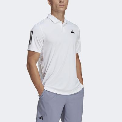 adidas Club 3-Stripe Polo 2023 Men's Tennis Apparel White