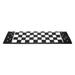 Black 0.3 x 9 W in Stair Treads - George Oliver 7 Piece Slip Resistant Machine Washable Checkered Black White Low Pile Stair Tread Set Synthetic Fiber | Wayfair