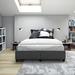 Latitude Run® Boyd Modena Linen Platform Storage Bed Upholstered/Linen in Gray/Black | 12.8 H x 64.1 W x 86 D in | Wayfair