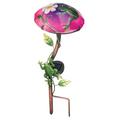 Regal Art & Gift Solar Mushroom Stake - Frog Glass/Metal | 15.75 H x 6.5 W x 6.5 D in | Wayfair 10343