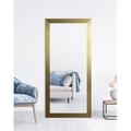Everly Quinn Wide Mirror, Glass in Yellow | 66 H x 33 W x 0.75 D in | Wayfair 098F1EBE4F974BEF82197B8D987394DC
