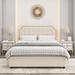 Lark Manor™ Ambir Upholstered Storage Bed w/ 4 Drawers, Platform Bed Frame w/ Adjustable Headboard Velvet, in White | Wayfair
