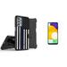 Accessories Bundle for Samsung Galaxy A23 5G Case - Heavy Duty Rugged Protector Cover (Thin Blue Line Flag) Belt Holster Clip (2-Pack) Tempered Glass Screen Protectors