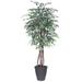 Primrue 72" Artificial Ficus Tree in Pot Silk/Plastic in Gray | 72 H x 32 W x 32 D in | Wayfair 6EFDA58909574152A770FB3E9B19BE7A