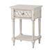 August Grove® Femke 1 - Drawer Nightstand in White Wood in Brown/White | 26.4 H x 18 W x 14 D in | Wayfair ED055C0EFDD940958DF3CCC3AB7DA835