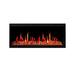 LiteDeer Homes HD LED Smart Electric Fireplace w/ Crystal Stone or Amber Glass in Black | 16.75 H x 55 W x 8 D in | Wayfair ZEF55VC