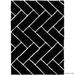 Black/White 84 x 60 x 1.45 in Area Rug - Latitude Run® Handcraft Rugs 3-D-801 Black Modern Disteressed Area Rugs 5' X 7' | Wayfair