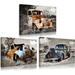 Williston Forge 3 Piece Wrapped Canvas Graphic Art Set Canvas in Blue/Brown/Gray | 16 H x 24 W in | Wayfair 981C5C5BEDC84544B117FD500498B620