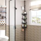 Rebrilliant Konstantina Tension Pole Tension Pole Shower Caddy Stainless Steel/Metal in Gray | Wayfair DFB3C0B1D0E5496AB4A6709F18AB61F0