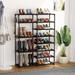 Rebrilliant Metal 30 Pair Shoe Rack Metal in Black | 48.81 H x 33.46 W x 12 D in | Wayfair BA98EAF6B0C7476A8F3FB04D6B8CE578