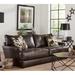 Trent Austin Design® Perrigo 85" Top Grain Italian Leather Match Sofa w/ 2 Accent Pillows Leather Match in Brown | 37 H x 85 W x 45 D in | Wayfair