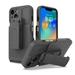 Feishell Phone Case for iPhone 13 Pro Max Case Heavy Duty Hard Shockproof Armor Rugged Protector Case Cover with Belt Clip Holster for Apple iPhone 13 Pro Max 6.7 Phone Case Gray