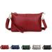 Wristlet Bag Multifunction Zipper Clutch Cell Phone Purse Wallet Genuine Leather Ladies Phone Pouch Handbag with Wrist Strap & Card Slots-Wine Red