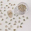 10pcs/box Nail Art Rhinestone 3D Luxury Nail Accessories Water Drop Manicure Nail Art Charms Crystal Nail Rhinestone Diamond Nail Decoration Nail Jewelry Set GOLD RECTANGLE