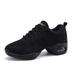 Womens Jazz Shoes Lace-up Sneakers Breathable Mesh Modern Dance Shoes Breathable Air Cushion Split-Sole Outdoor Dancing Shoes Platform Sneakers for Jazz Zumba Ballet Folk black 37