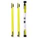 2 Pack Golf Alignment Rods Golf Wrist Trainer Foldable Exercise Sticks 48in Golf Training Equipment Full Swing Portable - Yellow