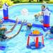 HA-EMORE Inflatable Pool Float Set Games Volleyball Net & Basketball Hoops Floating Swimming Game Toy Swimming Pool Water Toys for Adults Kids Family