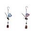 Jikolililili 2 Pcs Butterfly Wind Chimes 11.8 H Iron Stained Glass Butterfly Wind Chimes Gifts for Mom Outdoor/Indoor Wind Chimes for Home Garden Window Yard Patio Lawn Decoration