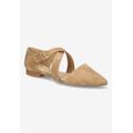 Extra Wide Width Women's Maddie Flats by Bella Vita in Natural (Size 9 1/2 WW)