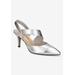 Wide Width Women's Arabella Pump by Bella Vita in Silver Leather (Size 8 1/2 W)