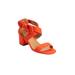 Wide Width Women's The Aralyn Sandal by Comfortview in Red Orange (Size 9 1/2 W)