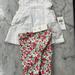 Ralph Lauren Matching Sets | Beautiful 2 Piece Ralph Lauren 9 Month Top And Leggings New With Tags | Color: Pink/White | Size: 9mb