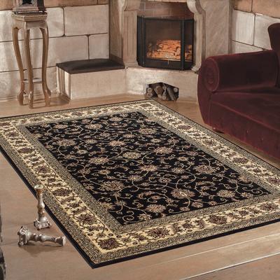 Teppich AYYILDIZ TEPPICHE "Marrakesh 210", schwarz, B:160cm H:12mm L:230cm, Kunstfaser, Teppiche, Kurzflor, Orient-Optik, Wohnzimmer Image