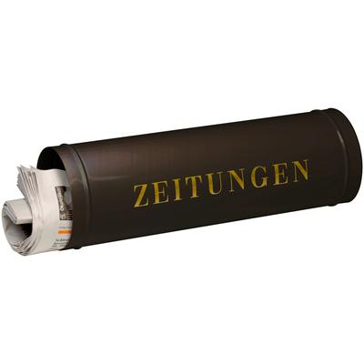 Zeitungsrolle BURG WÄCHTER "800 BR", braun, B:120mm H:120mm T:400mm Ø:120mm, Stahl, Briefkästen, Zeitungsrolle