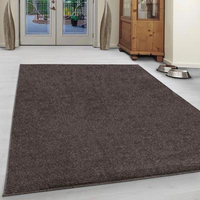 Teppich AYYILDIZ TEPPICHE "ATA", braun (mokka), B:240cm H:10mm L:340cm, Kunstfaser, Teppiche, Kurzflor, uni, große Farbauswahl, robust, auch als Läufer und in rund Image