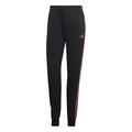 adidas Damen Essentials Fleece Jogginghosen, Black/Pulse Magenta, S