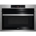 AEG 8000 CombiQuick Integrated Oven KME761080M, 43 L Capacity, Multiple Functions, Turbo Grilling, 1000W Microwave Power, LED Display, Touch Control, Antifingerprint Coating, Stainless Steel