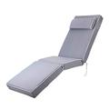 Alfresia Steamer Deck Chair Cushion – Replacement Garden Chair Cushion, Luxury Style, Matching Headrest Included, Thick Luxury Foam Filling, Use with Steamer Deck Chairs, Choice of Colours (Grey)