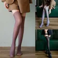 Chaussettes montantes au dessus du genou pour femmes chaussettes Extra longues à cuisses hautes