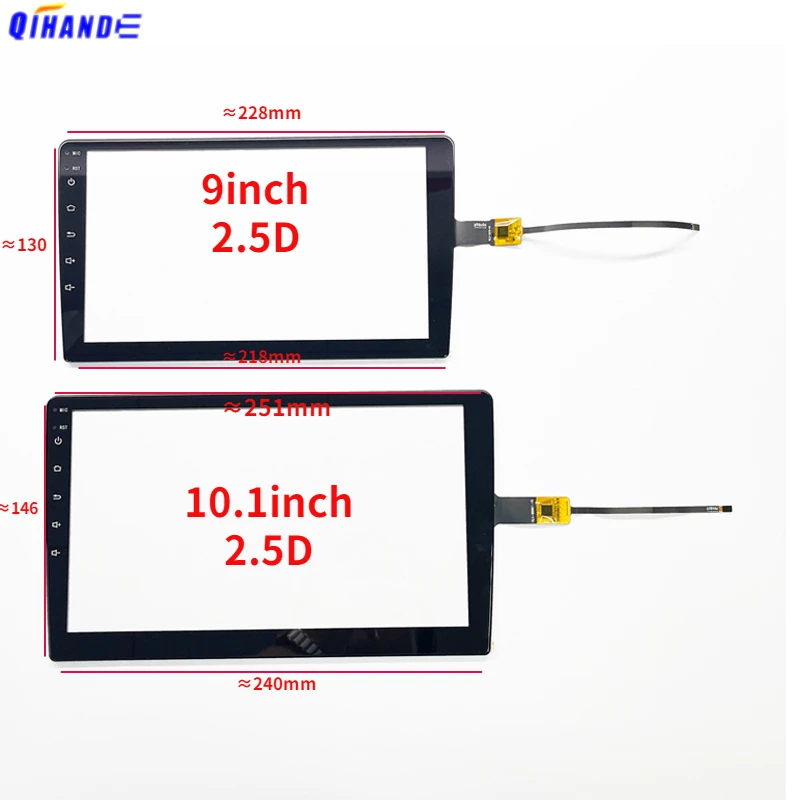 Nouveau 2.5D 6Pin verre pour FD101GS0035A-FPC-V02 9 pouces 10.1 pouces voiture Dvd Gps lecteur écran tactile numériseur écran tactile capteur