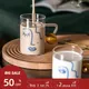 Tasse en verre abstraite créative avec motif visage et yeux tasses à lait pour petit-déjeuner