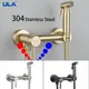 ULA robinet de Bidet mélangeur noir brossé or robinets de toilette Ducha mélangeur d'eau froide et