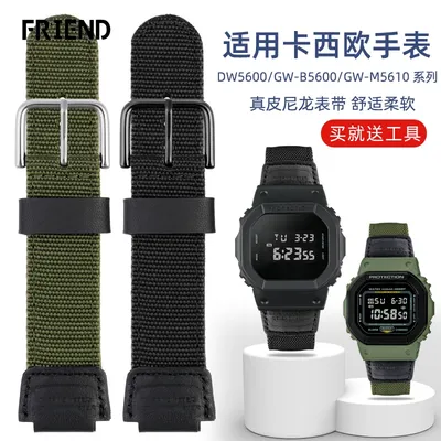 Bracelet de montre en Nylon pour Casio Dw5600 petit carré modifié en toile GW-5000 5035 GW-M5610