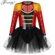 Costume de Cosplay LYus de Magicien pour Fille Robe Tutu Justaucorps à Paillettes et Manches sulf