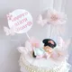 Décoration de gâteau d'anniversaire «papillon perle» rose bleu décoration de Dessert de mariée pour