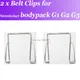 2 x Clips de ceinture de remplacement pour Sennheiser bodypack sans fil G1 G2 G3 SK EK