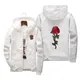 Blouson à Capuche pour Femme et Homme Coupe-vent Décontracté observateur Bomber Blanc Rose