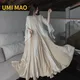 UMI MAO – robe élégante de Style chinois pour femme tenue ample et Super longue longueur cheville